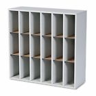 Saf7765gr Mail 18 Dividers Compartments Wood Safco Sorter Adjustable Gray