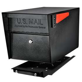 Mail Boss 445010112139 Post Mount Mailbox High Security Reinforced Locking System Black Manager