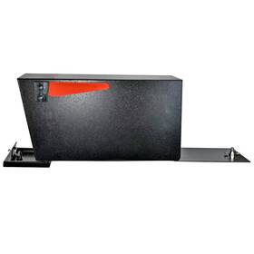 Mail Boss 445010927924 Street Safe Latitude Front/rear Locking Black Post Mount Mailbox With High Secur