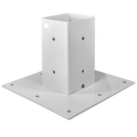 Mail Boss 660753715103 7151 Surface Mount Post Base Plate Alpine White