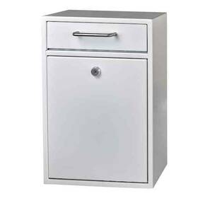 Mail Boss 660753742000 Olympus Locking Wall Mount Dropbox Mailbox With High System Alpine White