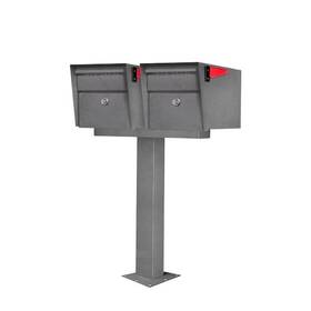 Mail Boss 660753750562 Manager X2 Locking Mailbox Combo Kit With Surface Mount Post