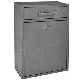Mail Boss 711181645309 Drop Box Locking Galvanized Steel Wall-mount With High Security Patented Lock