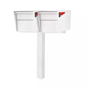 Mail Boss 744110182989 Manager Street Safe X2 Rear Locking Mailbox Combo Kit In-ground Post Alpi