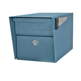 7584 Mail Boss Manager Curbside Locking Security Mailbox Century Blue