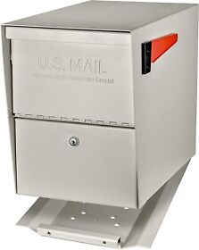 7202 Mail Boss Package Master Curbside Locking Security Mailbox White Medium