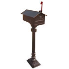 Mailbox-1-ab Oakland Living Solid Cast Aluminum Mailbox With Post Included