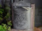 Mailbox-vintage Post Style Wall Stamped Metal Tin Mounted Galvanized
