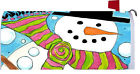 Mailbox Winter Snowman Whimsical Wrap Snowball Cover