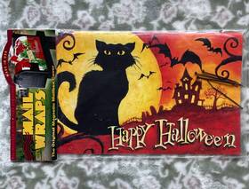 Mailbox Wrap 843259028698 Magnetic Mail Box Cover Mailwraps - Fall Halloween Black Cat New