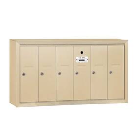 W9y-sia-3506ssu Mailboxes Salsbury Surface Mounted Vertical Mailbox With Usps Access And 6 Door Sandstone