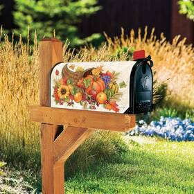 06911 Mailwraps Mailbox Cover Thanksgiving Cornucopia Mailwrap