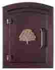 Man-1404-ac Qualarc Manchester Column Mount Mailbox With Decorative Oak Tree In 814728013408