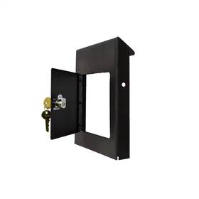 Manchester 313114717741 Cast Aluminum Black Column Mount Locking Mailbox
