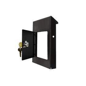 Manchester 445018461451 Cast Aluminum Black Column Mount Locking Mailbox