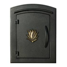 Manchester 814728016980 Black Non-locking Column Wall Mount Mailbox