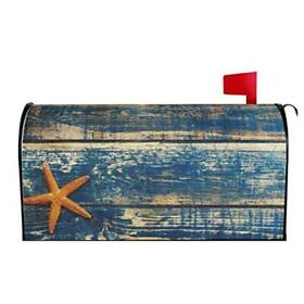Mantaiyuan Mailbox Cover Old Wooden Starfish Summer Marine Wood Texture