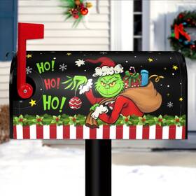 Mawkodx 768274532329 Christmas Mailbox Covers Magnetic Letter Post Box Cover Wrap Garden Yard Home
