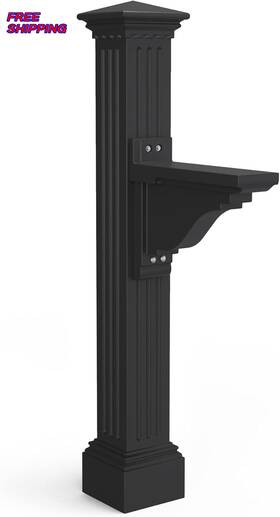 Mayne 313107680625 Manchester Single Arm Mail Post Black 26in L X 9in W 58in H