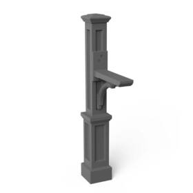 5813-grg Mayne Decorative Mailbox Post 56 Inch Vinyl Durable Fade Resistant Graphite Gray
