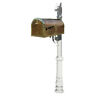 Mb-3000-pol-lp701-wht Qualarc Brass Mailbox Decorative Post Ornate 814728017451