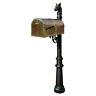 Mb-3000-pol-lp801-bl Qualarc Brass Mailbox Decorative Post Fluted 814728017499