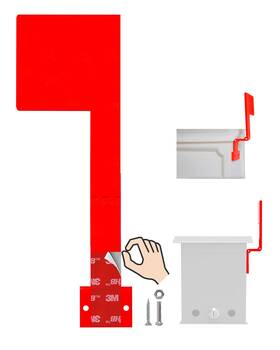 B08rrqspqn Mcchjoy Wall Mount Mailbox Flag Adhesive Or Screw Installation Folding 180 Stick-on