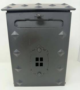 Db693 Mckinney Vintage Forged Iron Wall Mount Mailbox Dull Black Finish