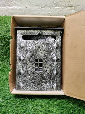 K695 Mckinney Vintage Forged Iron Wall Mount Mailbox Relieved Finish