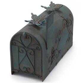 22f673 Meiyihui Heavy Duty Galvanized Steel Mailbox Post Rural Mail Box Postal Storage W