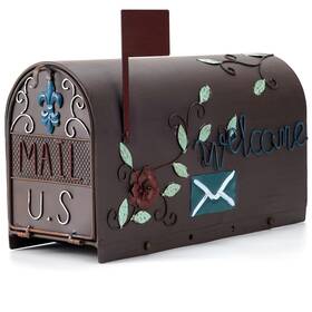 Meiyihui 768469433431 Heavy Duty Galvanized Steel Mailbox Post Mailboxes For Outsidecurbside