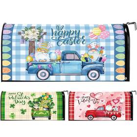 Hen-menkxi-60 Menkxi 3 Pcs Easter Mailbox Covers 21 X 18 Inch Magnetic Wraps