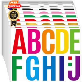 Metsyth 652569366396 460 Pcs 42 Sheets Large Letter Stickers 4 Inch Alphabet Multicolor