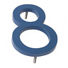 Mhn-08-8-f-sb1 Montague Metal Products Floating House Number Sea Blue 737276012146