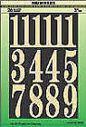 Mm-5n Prod Co Gold On Black Number Set Embossed 029069020507