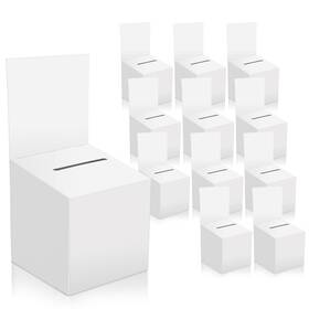 Mojiezuo 682403365872 12 Pack Raffle Box Donation For Fundraising Ballot Cardboard Boxes With Slot