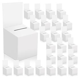 Mojiezuo 682403365889 24 Pack Raffle Box Donation For Fundraising Ballot Cardboard Wit