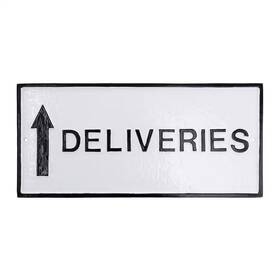 Montague Metal Products 313055746756 7.25 Inch X 15.25 Deliveries With Up Arrow Standard Rectangle Wall Statement