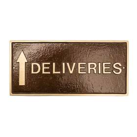 Montague Metal Products 445001533509 7.25 Inch X 15.25 Deliveries With Up Arrow Standard Rectangle Wall Statement