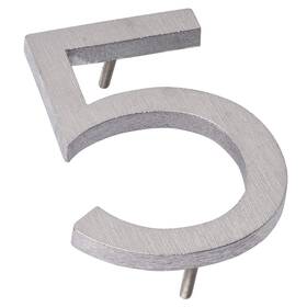 Mhn06fba15 Montague Metal Products 737276008163 Solid Modern Floating Address House Numbers 6 Inch Polished Brushed Alumi