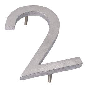 Mhn-08-f-ba1-2 Montague Metal Products 737276010777 House Numbers 8 Inch Polished Brushed Al