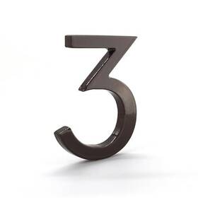 Mhn-08-f-rb1-3 Montague Metal Products 737276011095 Solid Aluminum Modern Floating Address House Numbers 8 Inch Coat