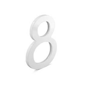 Mhn-08-f-we1-8 Montague Metal Products 737276011545 Solid Brushed Aluminum Modern Floating Address House Numbers
