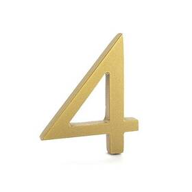 Mhn-08-f-gd1-4 Montague Metal Products 737276013204 Solid Brushed Aluminum Modern Floating Address House Numbers
