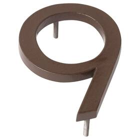 Mhn-12-f-sd1-9 Montague Metal Products 737276017639 Solid Brushed Aluminum Modern Floating Address House Numbers