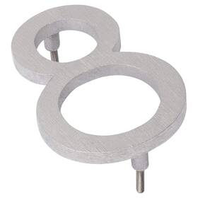 Montague Metal Products 737276018421 16 Inch Brushed Alumunim Floating Or Flat Modern House Number 8