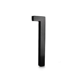 Montague Metal Products 737276018452 16 Inch Black Alumunim Floating Or Flat Modern House Number 1