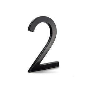 Montague Metal Products 737276018469 16 Inch Black Alumunim Floating Or Flat Modern House Number 2