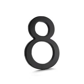 Montague Metal Products 737276018520 16 Inch Black Alumunim Floating Or Flat Modern House Number 8