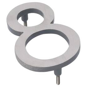 Mhn-16-f-gy2-8 Montague Metal Products 737276020622 Solid Brushed Aluminum Modern Floating Address House Numbers